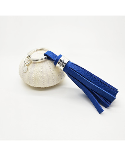 copy of Silver plated simple tassel keyring - turquoise