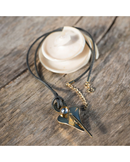 Gold plated Spade anchor women's necklace